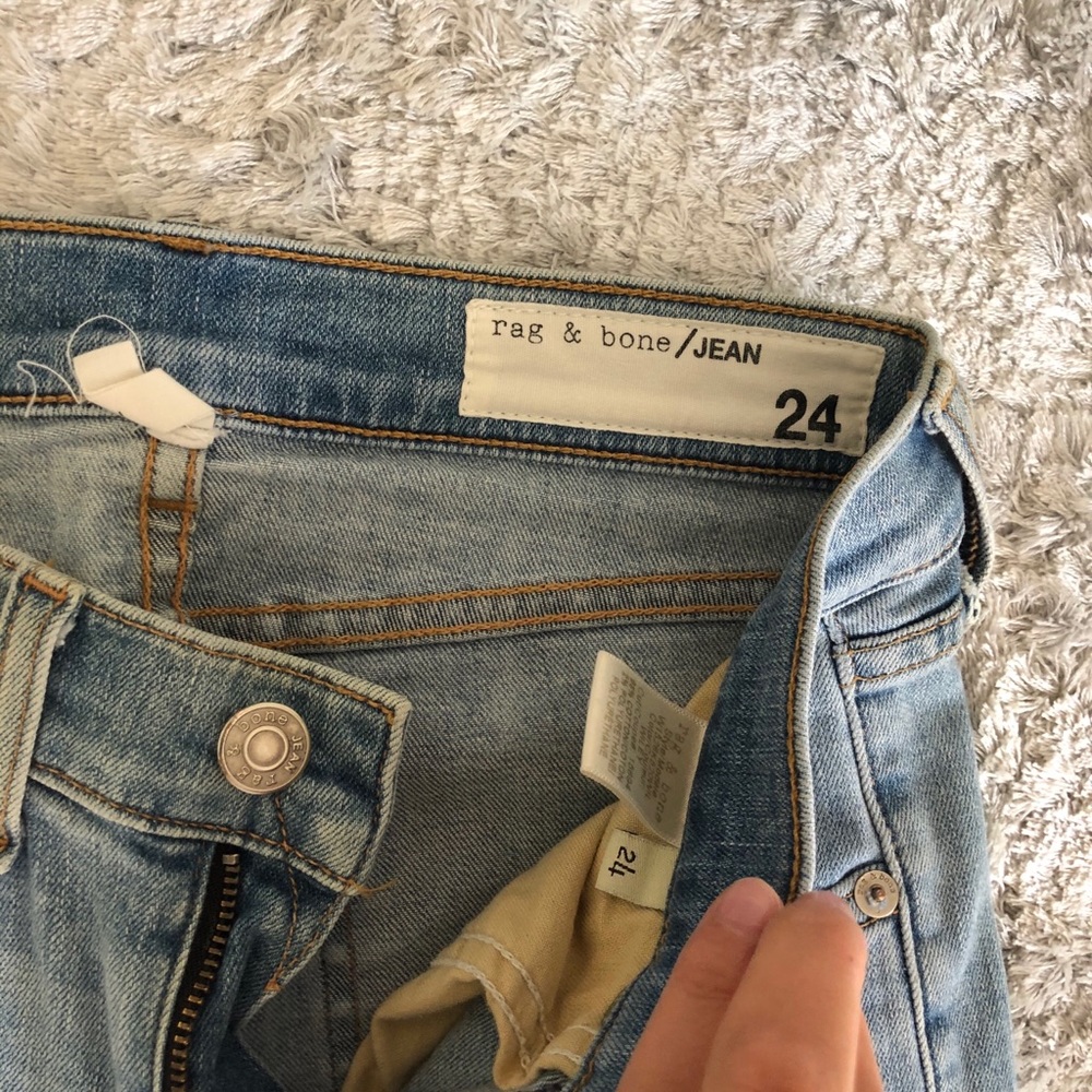 rag and bone light wash denim skinny jeans